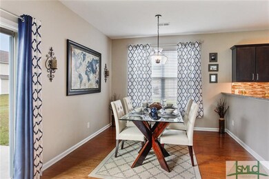 Dining area opens to patio