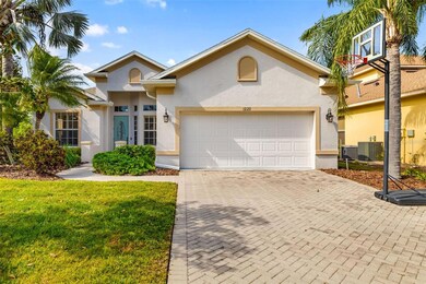Brick paver drive way with 2-car garage