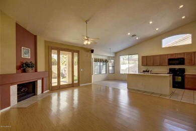 Very large family room opens to kitchen