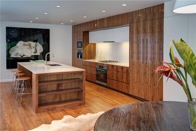 Black walnut cabinetry, Miele & Liebherr appliance