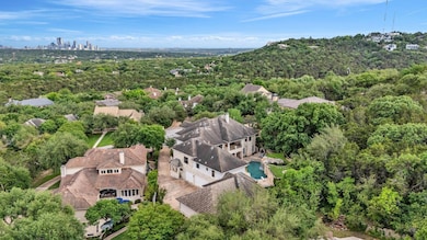 Drone / aerial view of a heavily wooded area