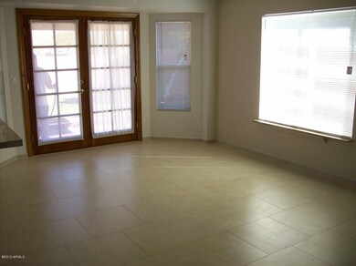 Doors leading to back yard