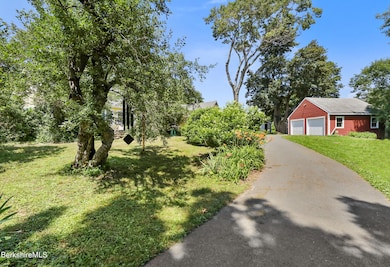 Recently paved driveway