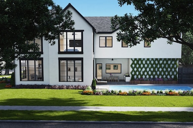 Side view of proposed home.  Pool is not included.
