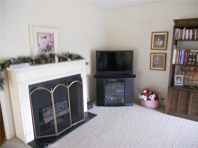 Cozy living room with electric fireplace