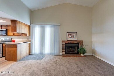 Living room with fireplace