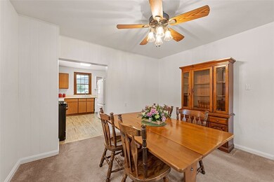 Dining room flows easily to the adjacent kitchen