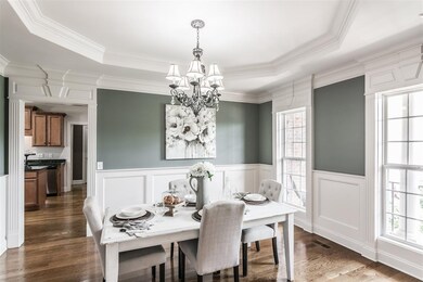 A spacious dining room right off the kitchen area.