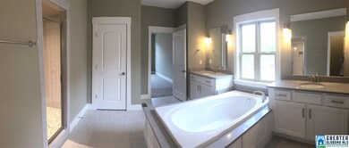 The Master Bath Suite features quartz countertops,
