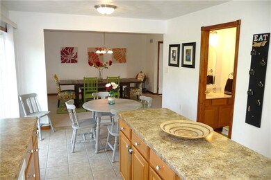 Another view of the kitchen with a convenient powd