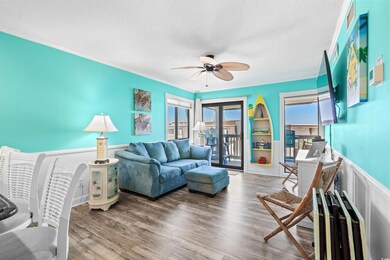 Living room featuring hardwood / wood-style floori