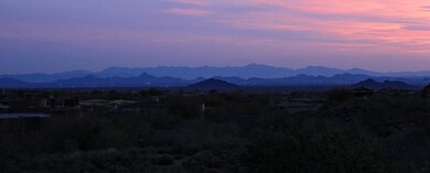 The valley below