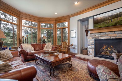 Cozy up by the fireplace after a long day adventur