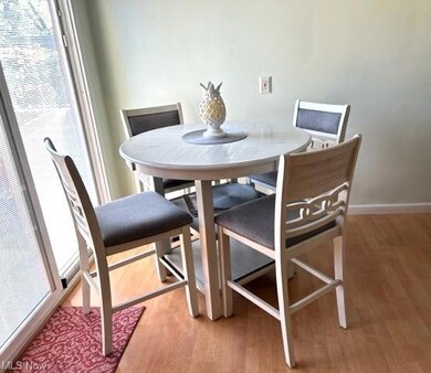 View of hardwood floored dining area