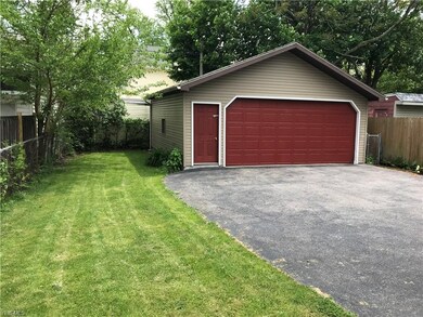 Great to car garage with a man door and a nice fenced yard