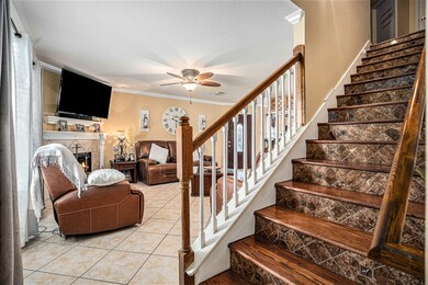 Stunning craftsmanship on the stairs.