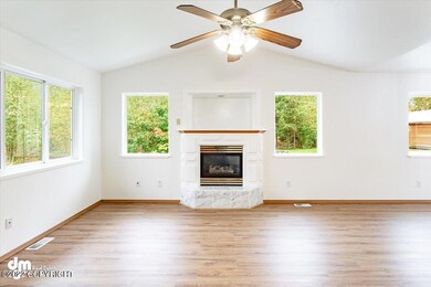 Vaulted with Gas Fireplace