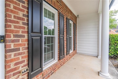 View of covered porch