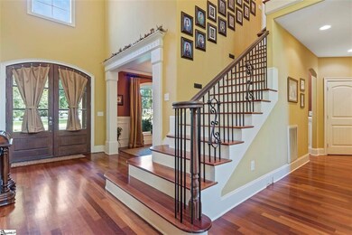 Enjoy beautiful cherry hardwoods upon entry with a