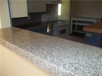 Kitchen close up of granite tile counters