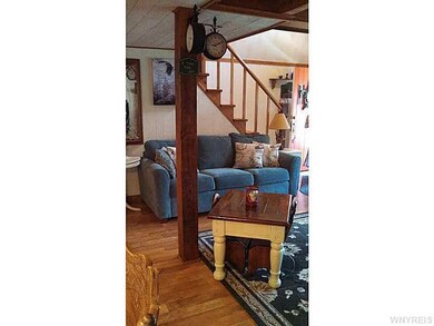 Living Room. Living room staircase view.