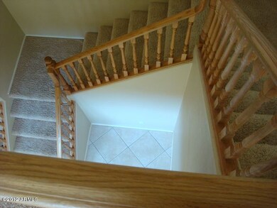 Looking down the stairs