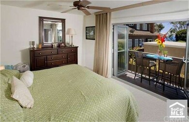 Ocean view balcony extends off the bedroom.