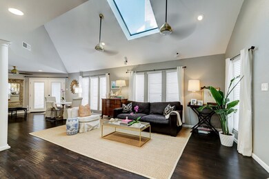 Large and open first floor living space receives a