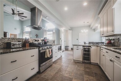 Kitchen includes wine chiller