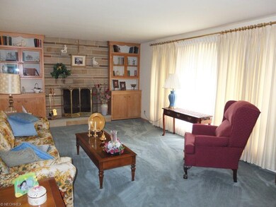 Living room with fireplace.