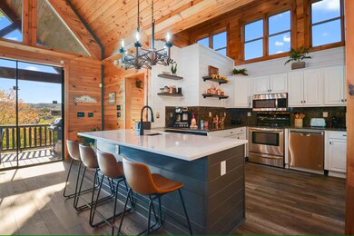 Updated kitchen with large island