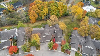 Aerial view of residential area