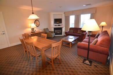 Gas-burning fireplace in living room