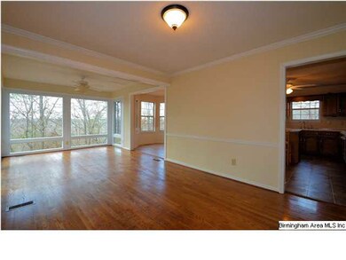 View from dining area towards sunroom