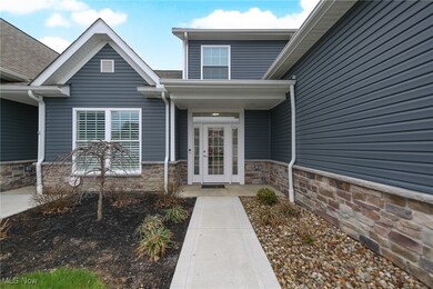 Entrance to property with stone siding