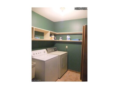 A convenient first floor laundry room is located o