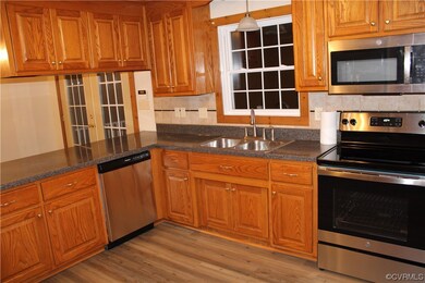 Kitchen with stainless steel appliances