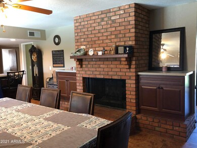 wood fireplace