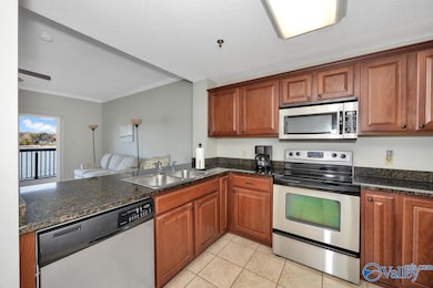 Tile flooring, granite countertops, Pantry, Stainless steel appliances