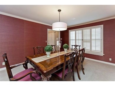 Charming plantation shutters, crown molding, drum 