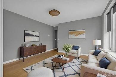 Virtually staged living room