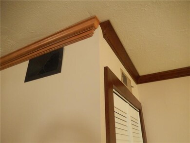 Crown molding in living room