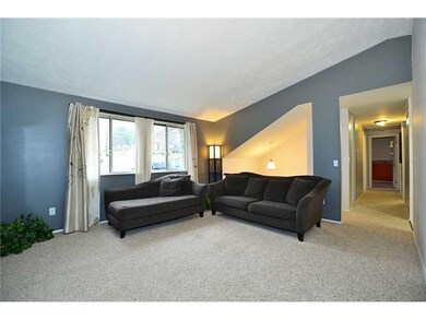 Living Room. Spacious living room with cathedral c