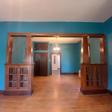 Living and Dining Room with original woo