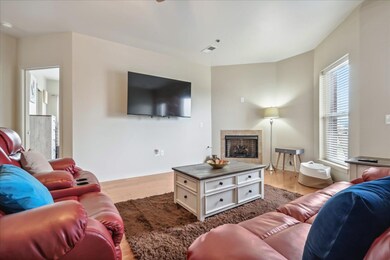Living room featuring hardwood / wood-style floors