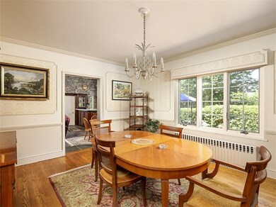 The formal dining room is just off the center hall