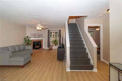 Virtually staged couch in living room!`