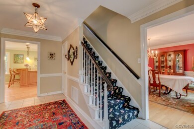 The wide foyer welcomes you - with fresh paint and