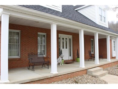 Expansive covered front porch