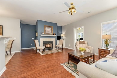 Very spacious living room w/gas log fireplace